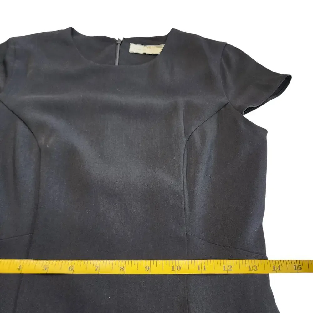 Amanda Uprichard Womens Evalina Dress Size Small Black Flounce Hem Midi‎ LBD